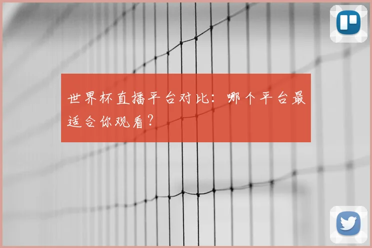 世界杯直播平台对比：哪个平台最适合你观看？